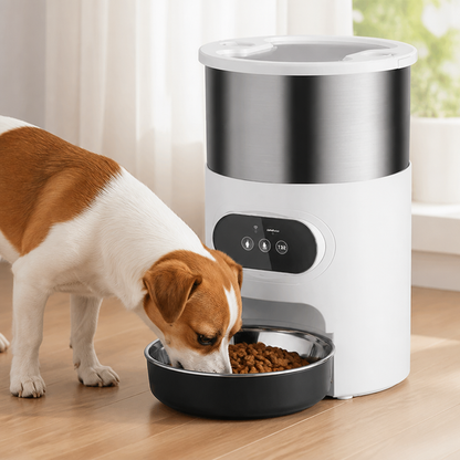 Programmable Portion Control Automatic Pet Feeder (Removable Stainless Steel Bowl)