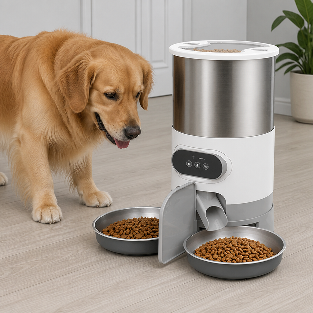 Programmable Portion Control Automatic Pet Feeder (Removable Stainless Steel Bowl)