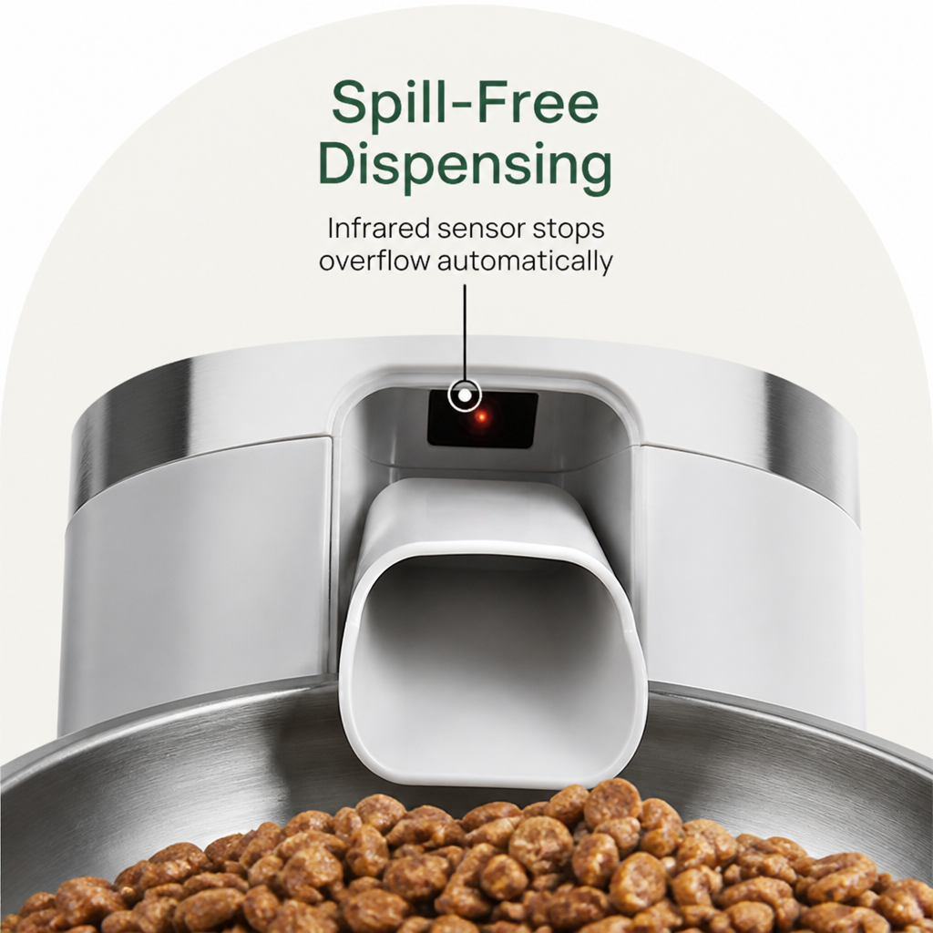 Programmable Portion Control Automatic Pet Feeder (Removable Stainless Steel Bowl)