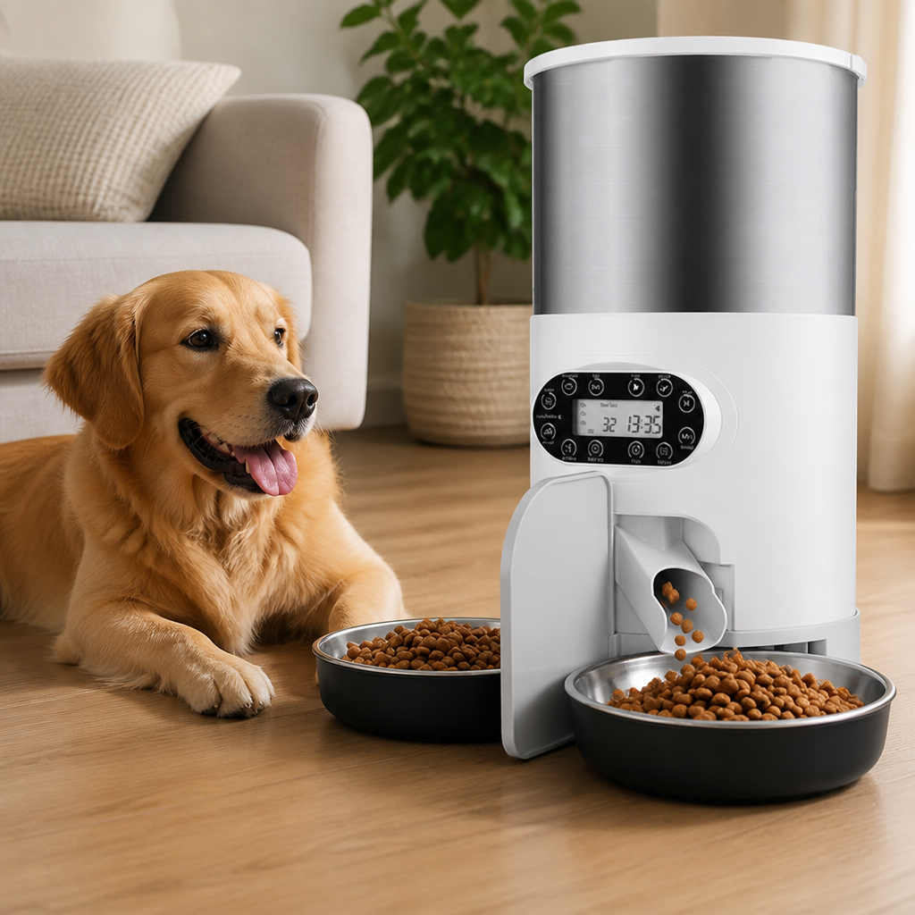 Programmable Portion Control & Infrared Anti-Overflow Pet Feeder