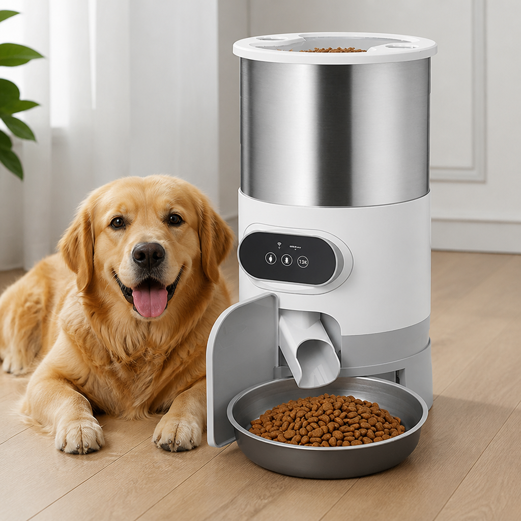 Programmable Portion Control & Infrared Anti-Overflow Pet Feeder