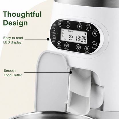 Programmable Portion Control & Infrared Anti-Overflow Pet Feeder