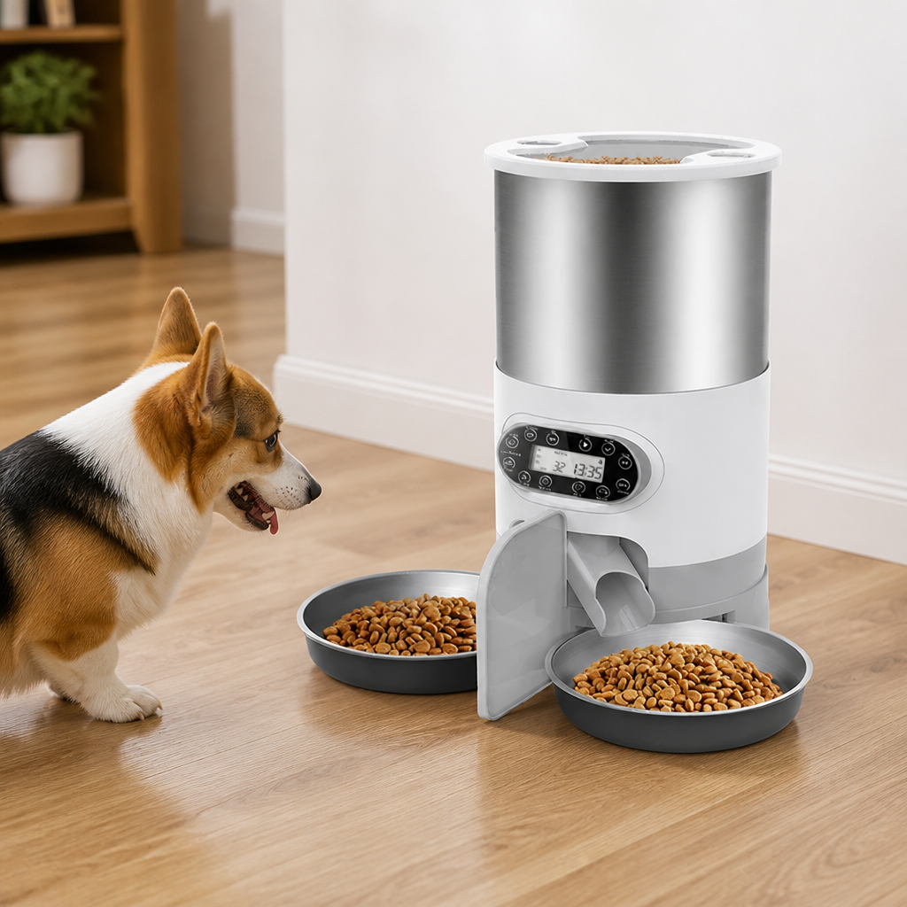 Programmable Portion Control & Infrared Anti-Overflow Pet Feeder