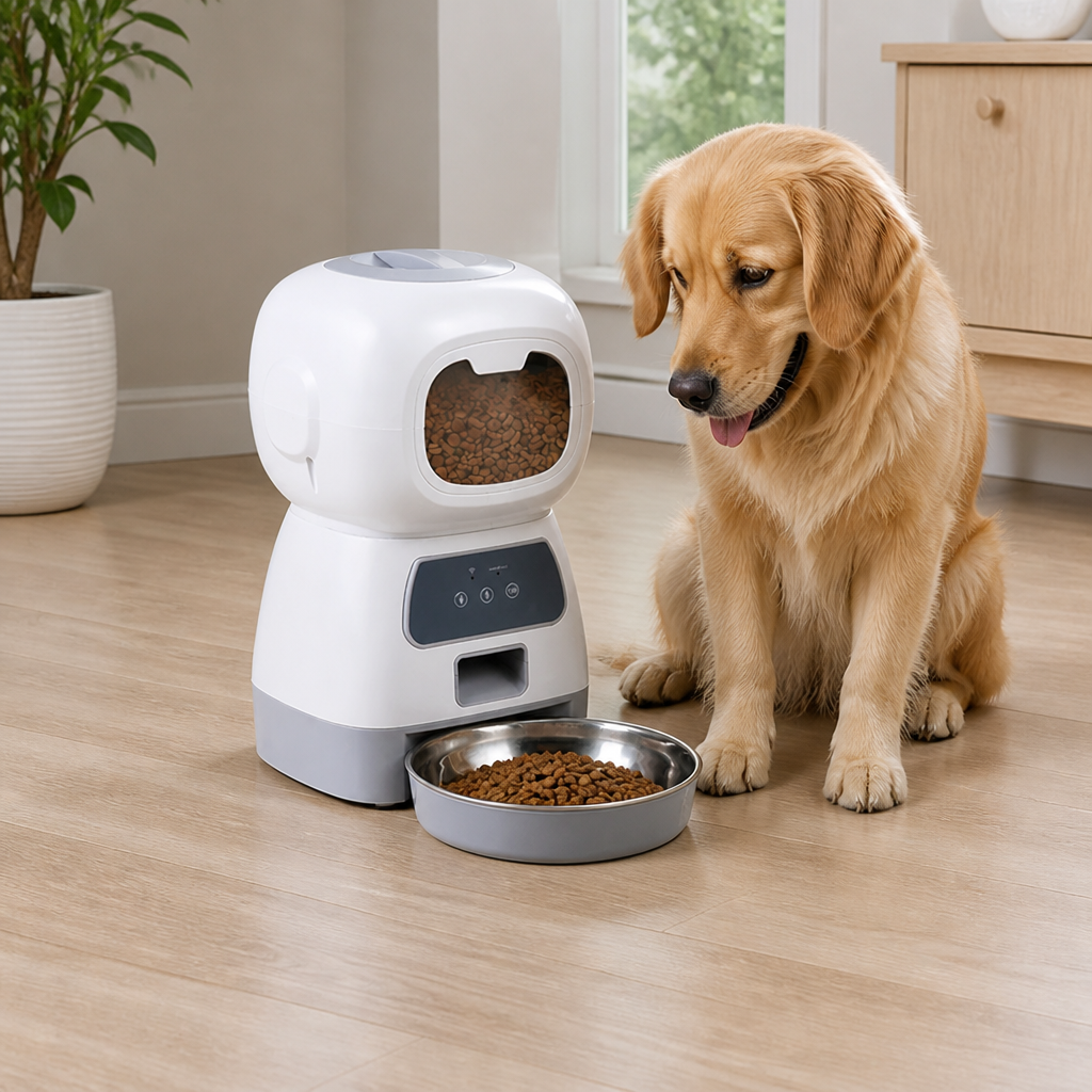 Programmable Portion Control & Infrared Anti-Overflow Pet Feeder