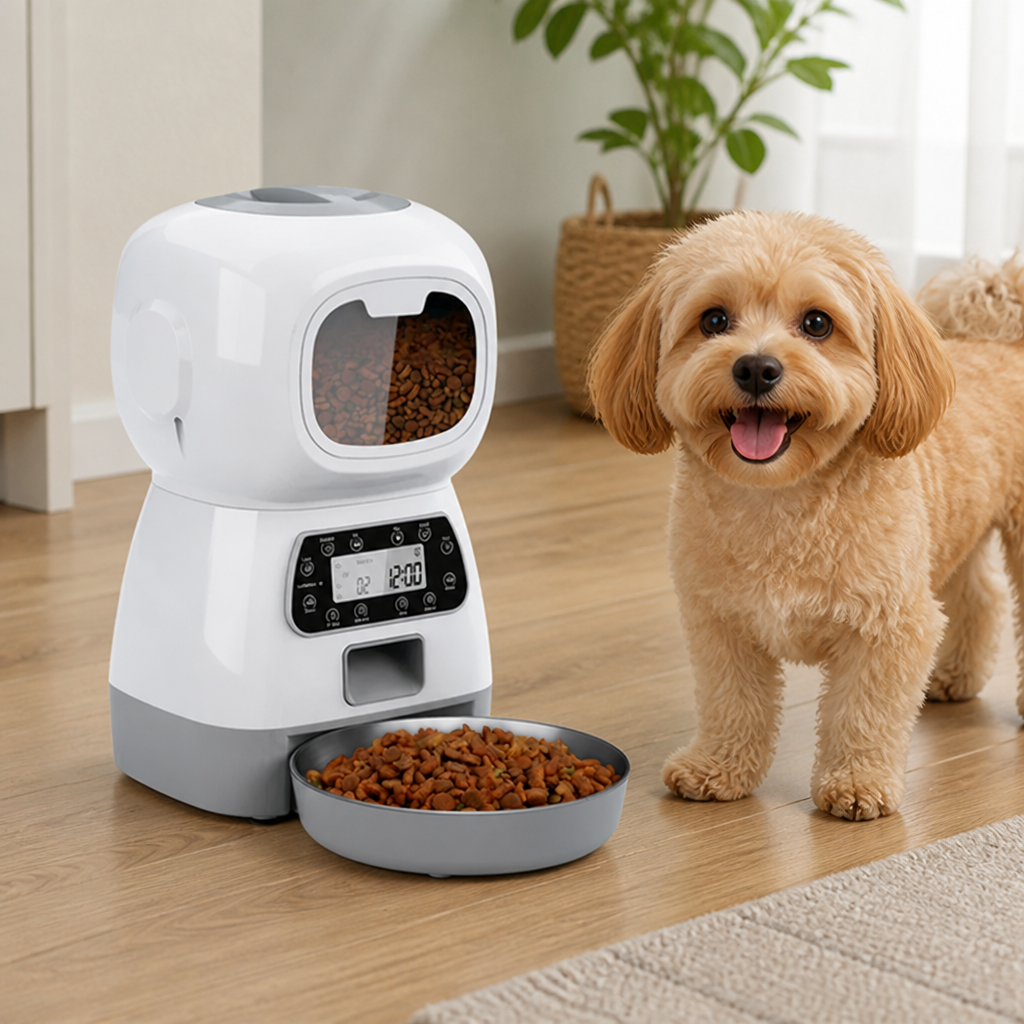 Programmable Portion Control & Infrared Anti-Overflow Pet Feeder
