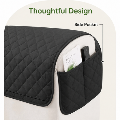 Quilted Waterproof & Anti-Slip Recliner Cover (Side Pockets)