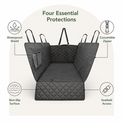 Waterproof 600D Oxford & Non-Slip Car Seat Cover (Convertible Hammock)