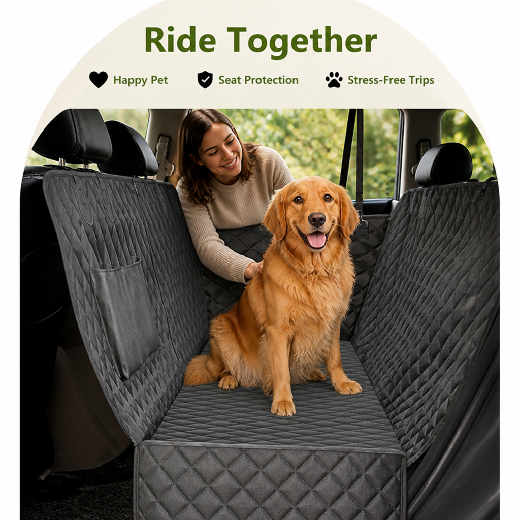 Waterproof 600D Oxford & Non-Slip Car Seat Cover (Convertible Hammock)