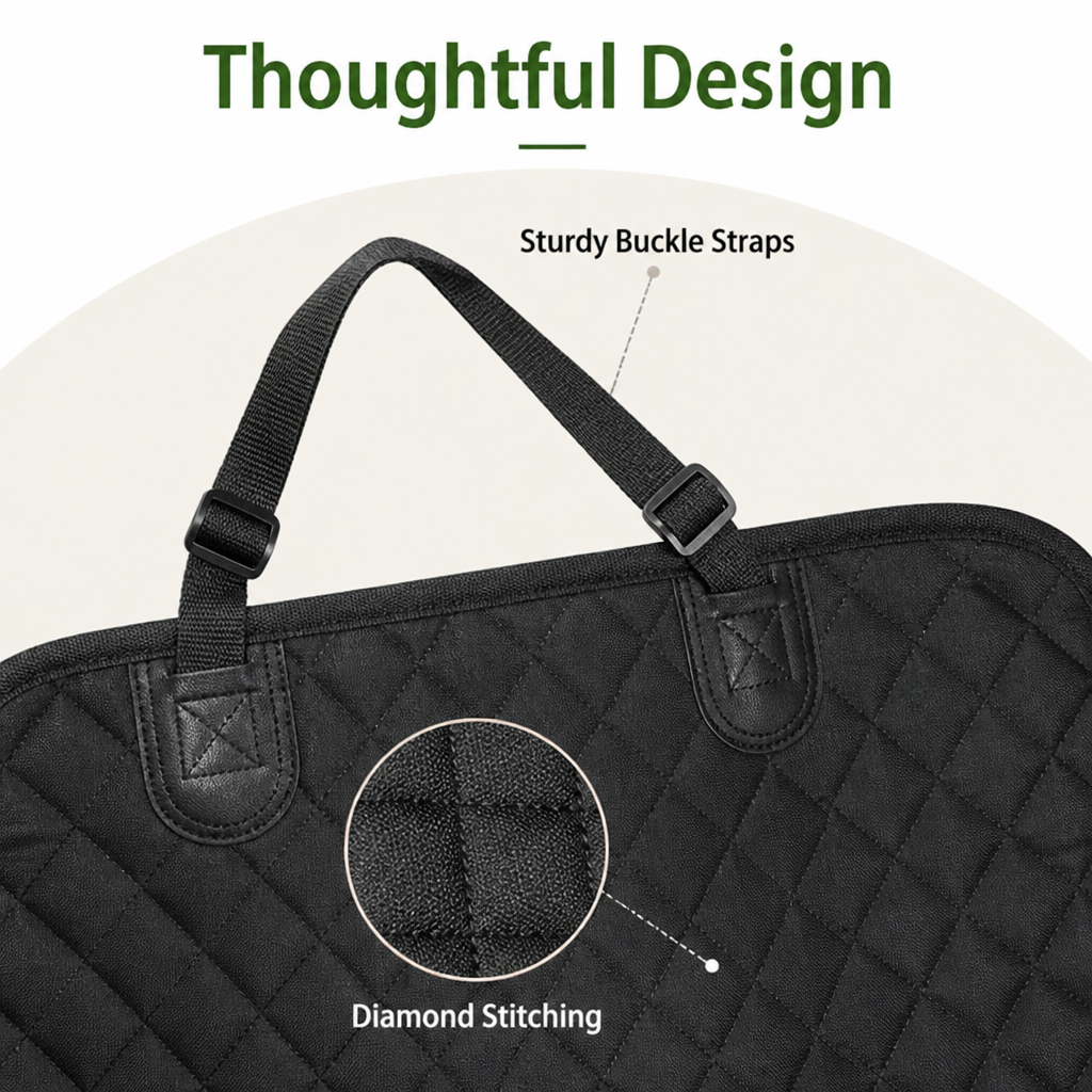 Waterproof Hard-Bottom Car Seat Extender (Removable & Washable)