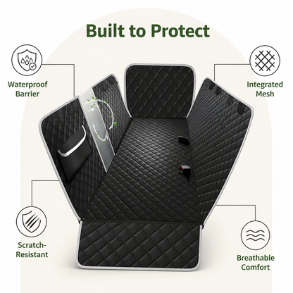 Waterproof Oxford & Scratch-Resistant Car Backseat Cover (Non-Zippered Mesh)