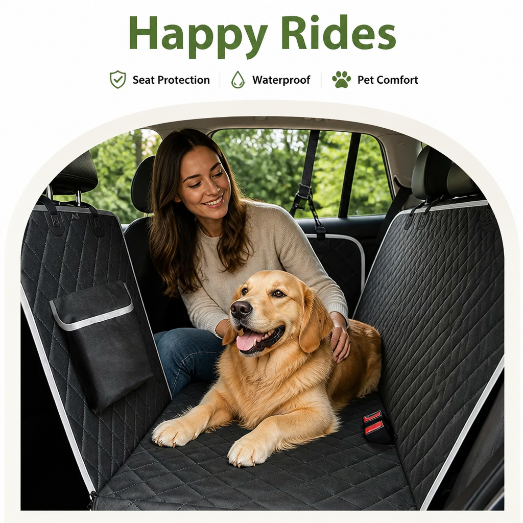 Waterproof Oxford & Scratch-Resistant Car Backseat Cover (Non-Zippered Mesh)