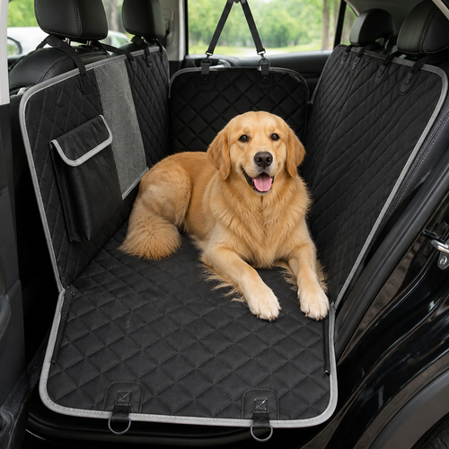 Waterproof Oxford & Scratch-Resistant Car Backseat Cover (Non-Zippered Mesh)