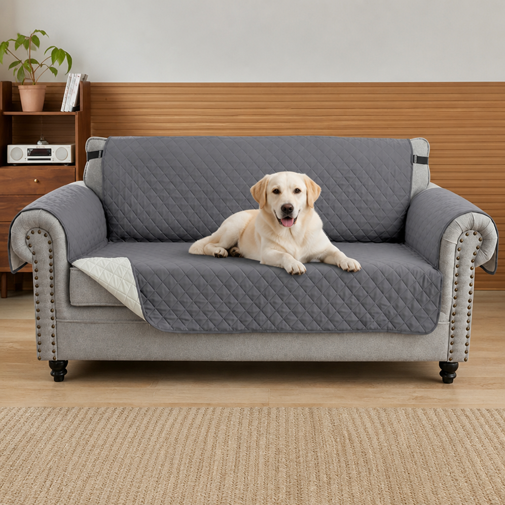 Waterproof Quilted & Non-Slip Sofa Cover (Fitted)