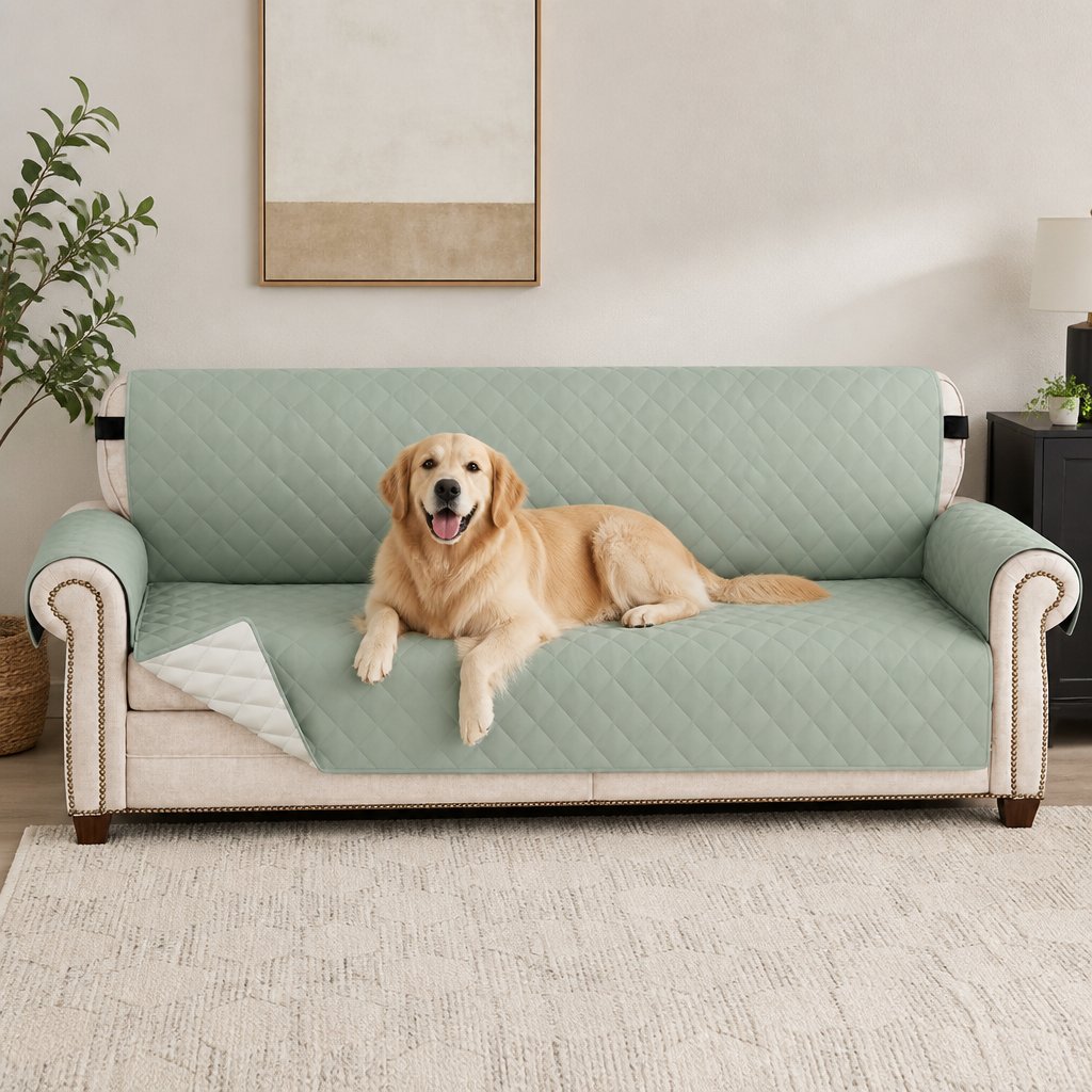 Waterproof Quilted & Non-Slip Sofa Cover (Fitted)