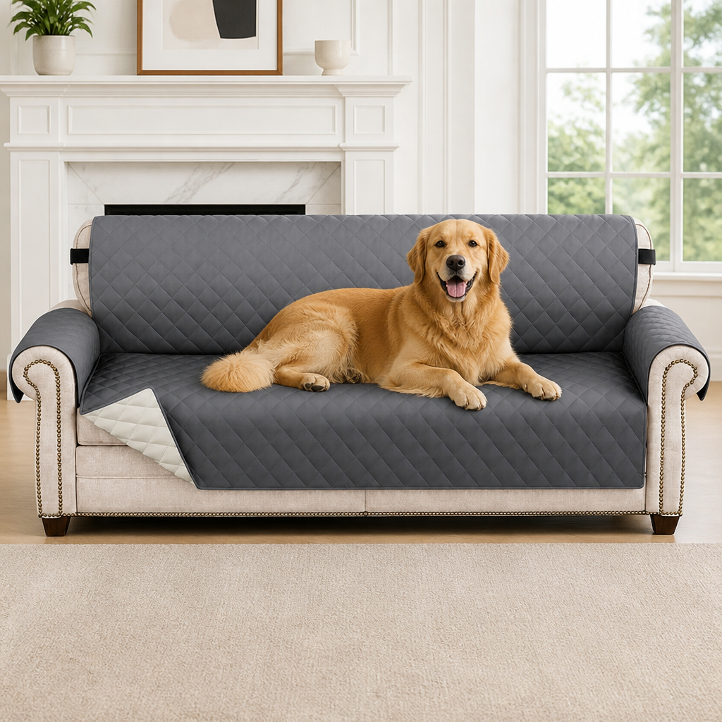 Waterproof Quilted & Non-Slip Sofa Cover (Fitted)