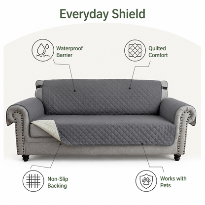 Waterproof Quilted & Non-Slip Sofa Cover (Fitted)