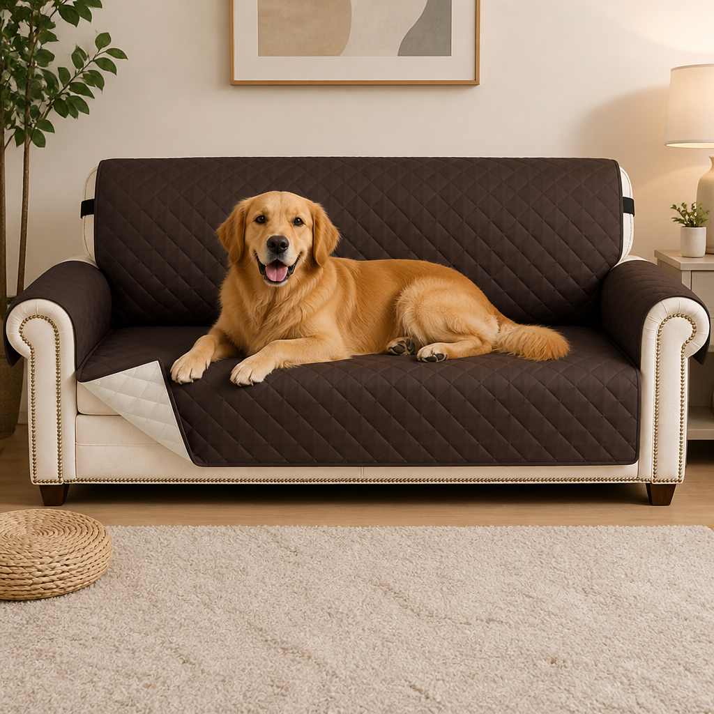 Waterproof Quilted & Non-Slip Sofa Cover (Fitted)