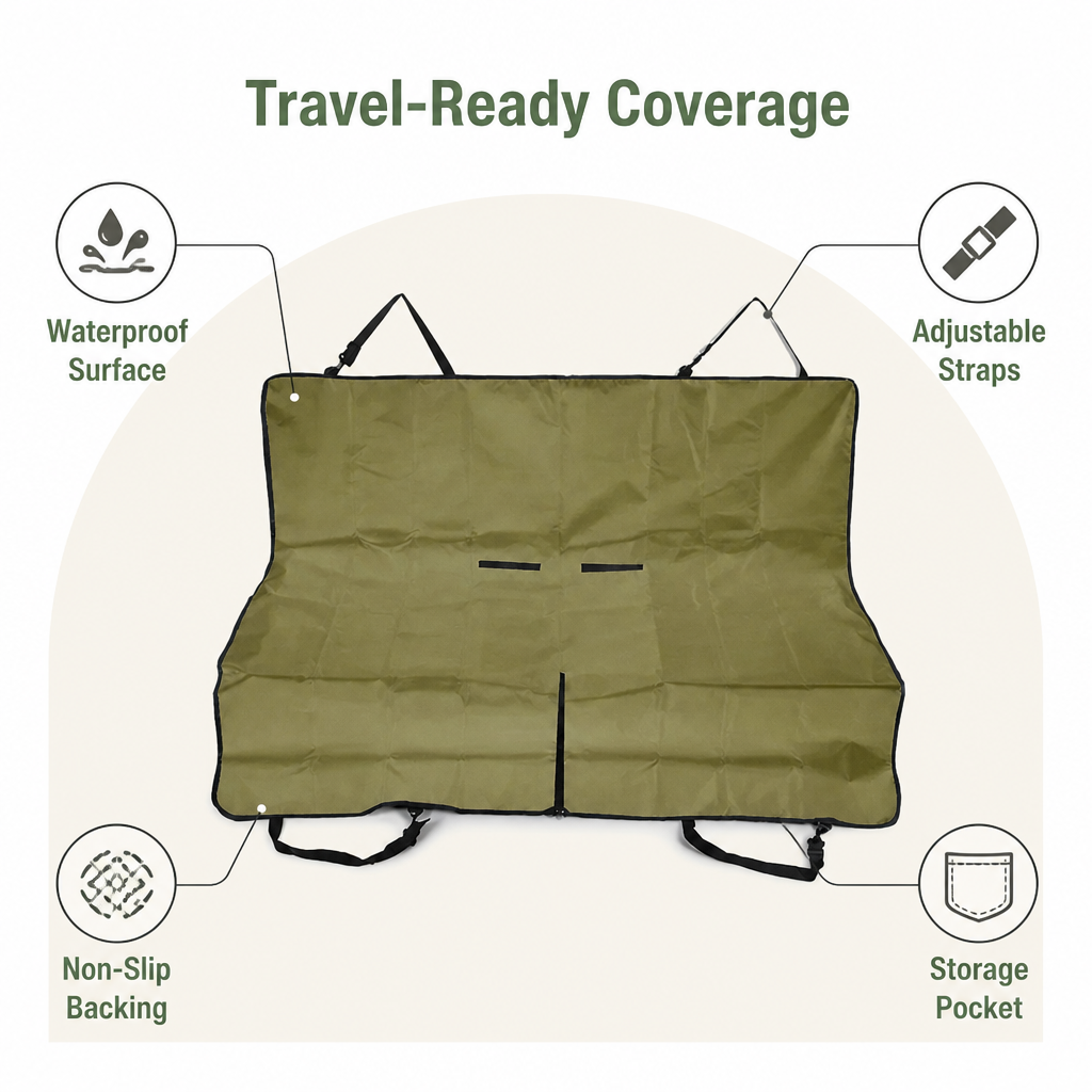Waterproof & Washable Non-Slip Car Seat Cover (Hammock)