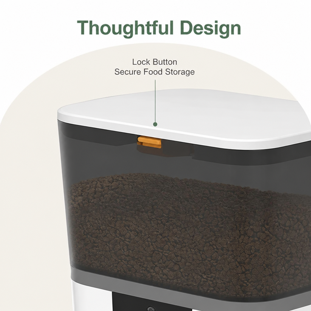 WiFi App Control & Stainless Steel Bowl Pet Feeder