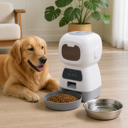 WiFi App-Controlled & Portion-Control Automatic Pet Feeder (Removable Hopper)