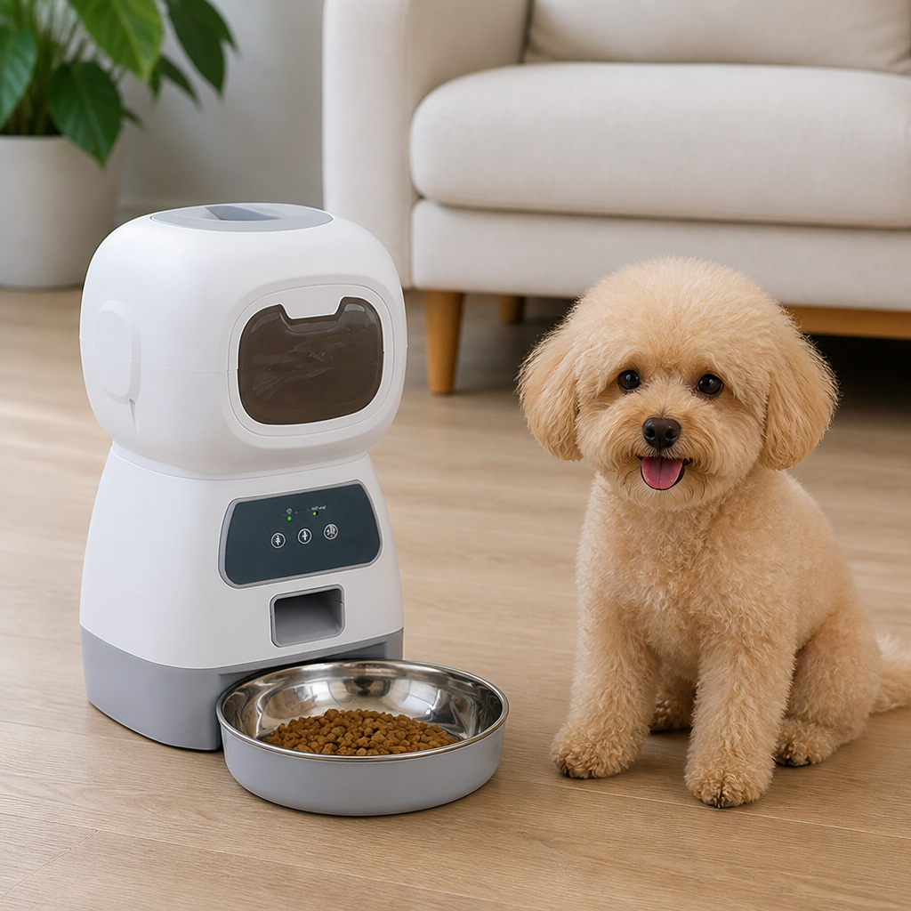 WiFi App-Controlled & Portion-Control Automatic Pet Feeder (Removable Hopper)