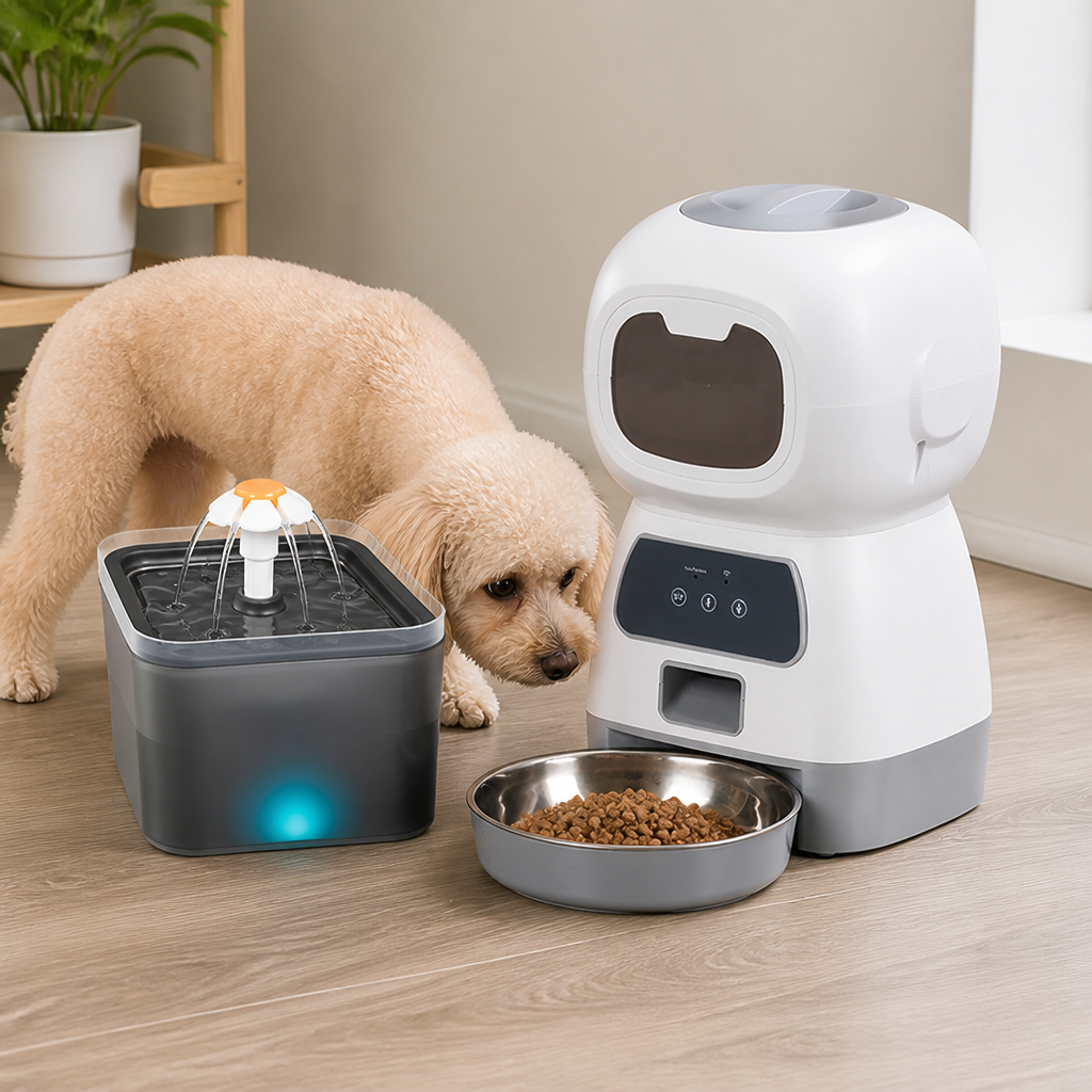 WiFi App-Controlled & Portion-Control Automatic Pet Feeder (Removable Hopper)