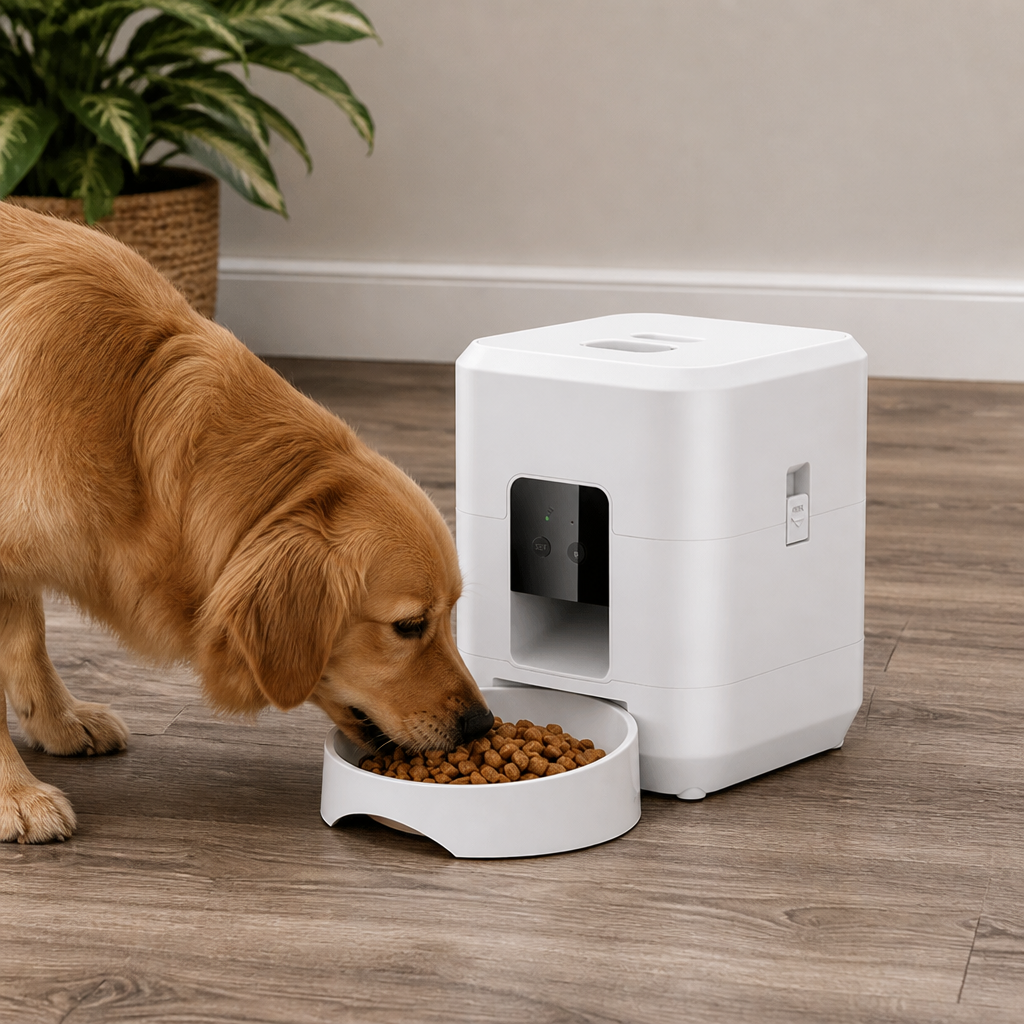 WiFi App-Controlled & Portion-Control Automatic Pet Feeder (Removable Hopper)