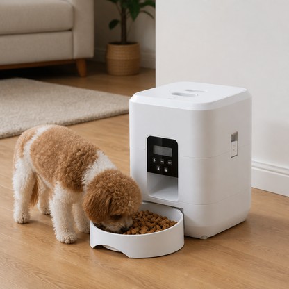 WiFi App-Controlled & Portion-Control Automatic Pet Feeder (Removable Hopper)