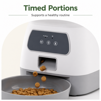 WiFi App-Controlled & Portion-Control Automatic Pet Feeder (Removable Hopper)