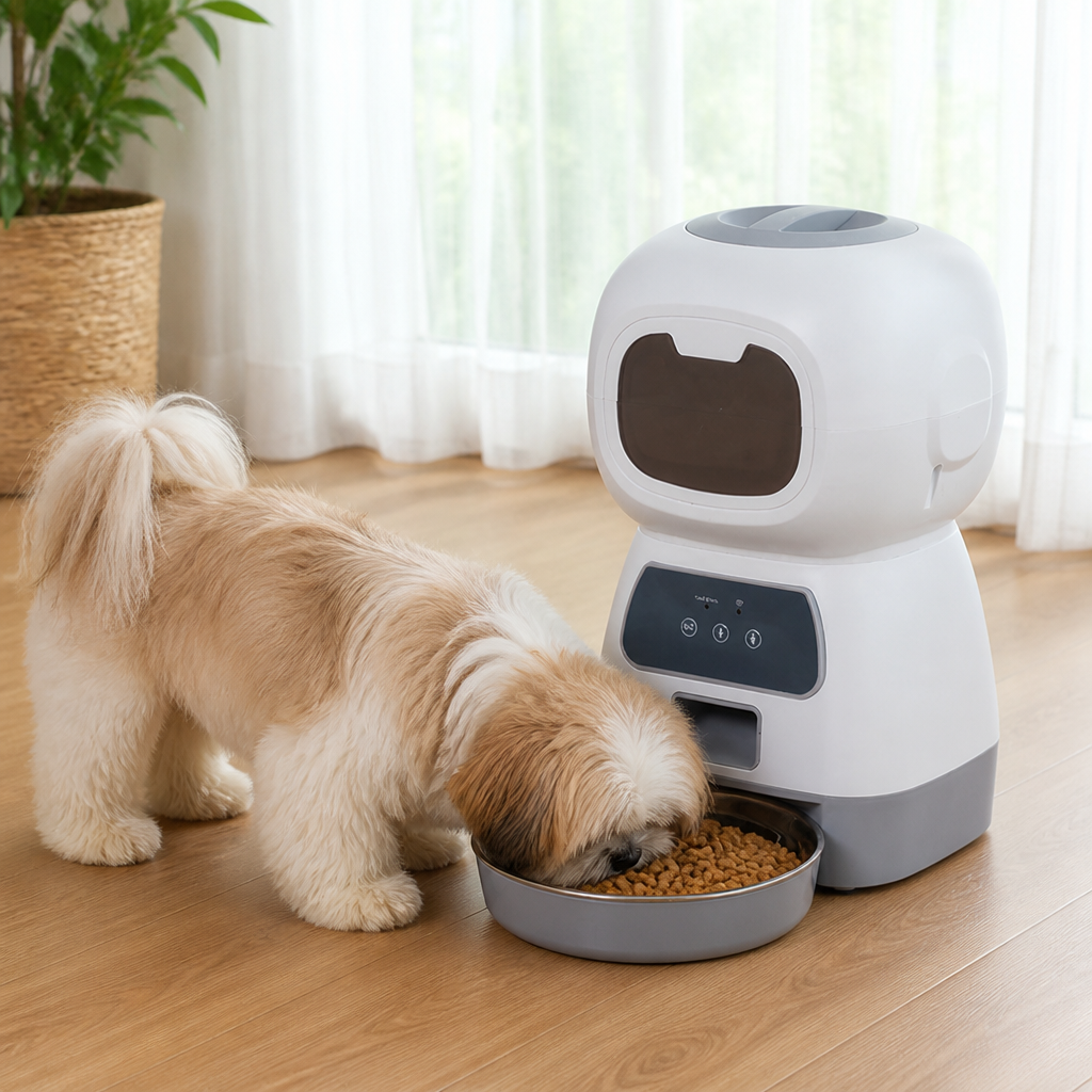 WiFi App-Controlled & Portion-Control Automatic Pet Feeder (Removable Hopper)