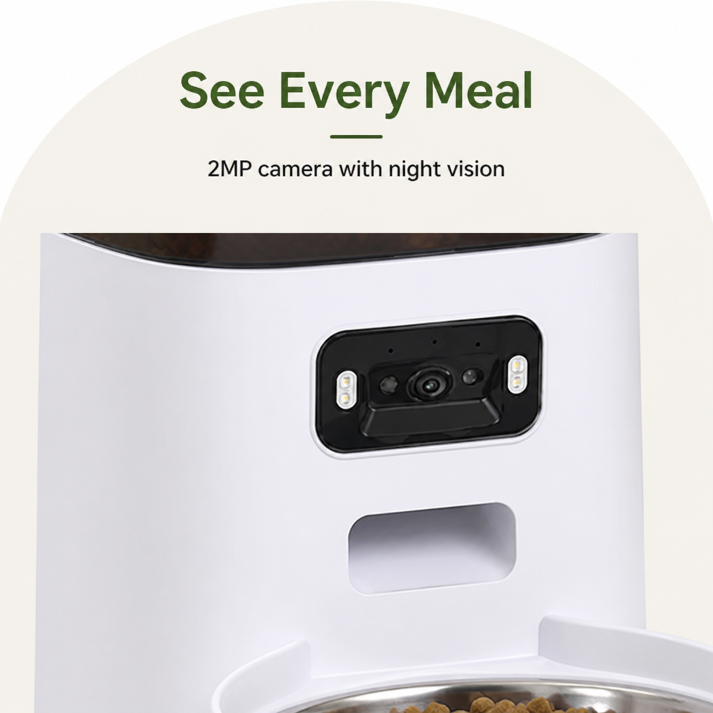 WiFi & Camera Automatic Pet Feeder (5L Hopper)
