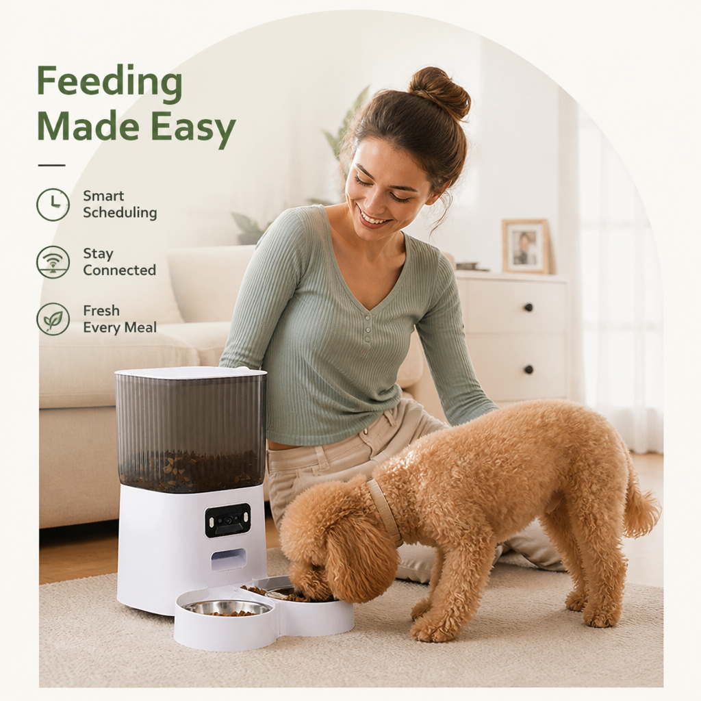 WiFi & Camera Automatic Pet Feeder (5L Hopper)