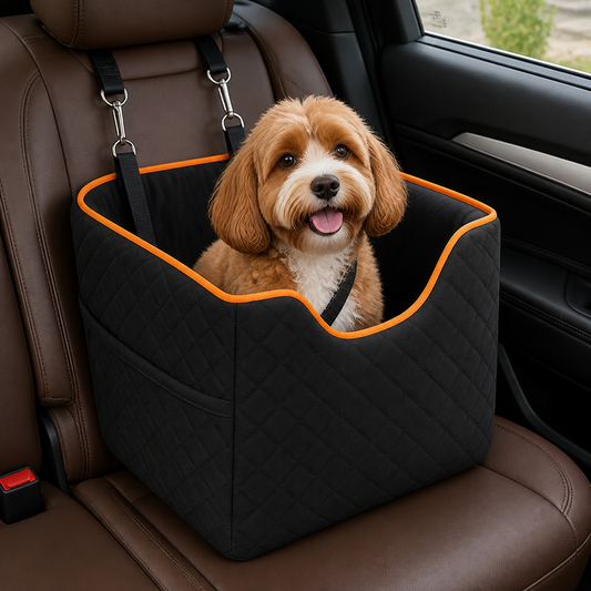 Washable Canvas & Non-Slip Car Booster Seat (Up To 40 lb)
