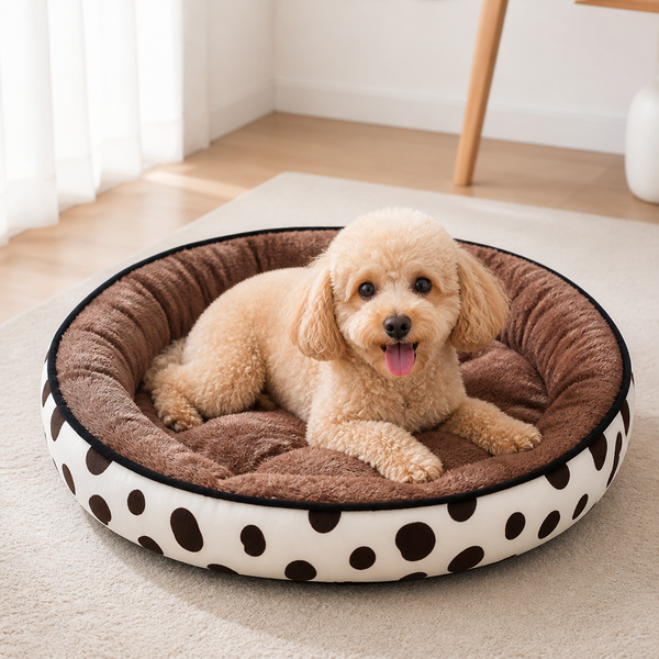 Cozy Plush Polyester & Detachable Cover Pet Bed