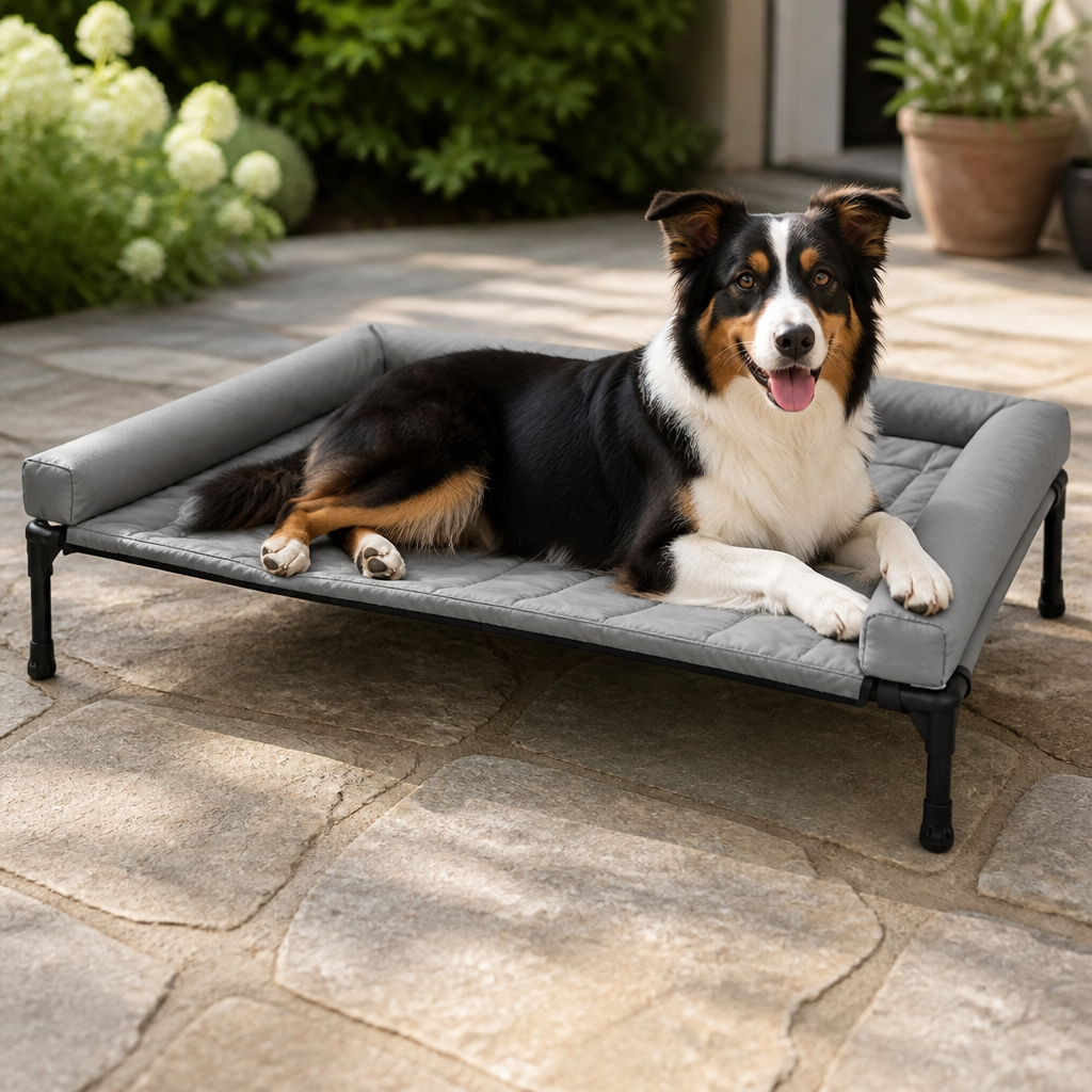 Elevated Cooling Mesh Dog Bed (Removable Pillow-Top)