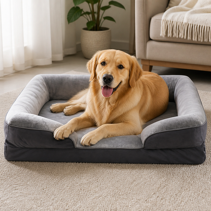 Orthopedic Support Foam & Anti-Skid Bottom Dog Bed (Detachable Cover)