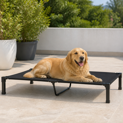 Elevated Cooling & Portable Dog Cot (Removable Canopy)