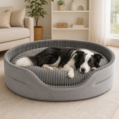 Thickened Orthopedic & Breathable Plush Dog Bed (Removable Cover)