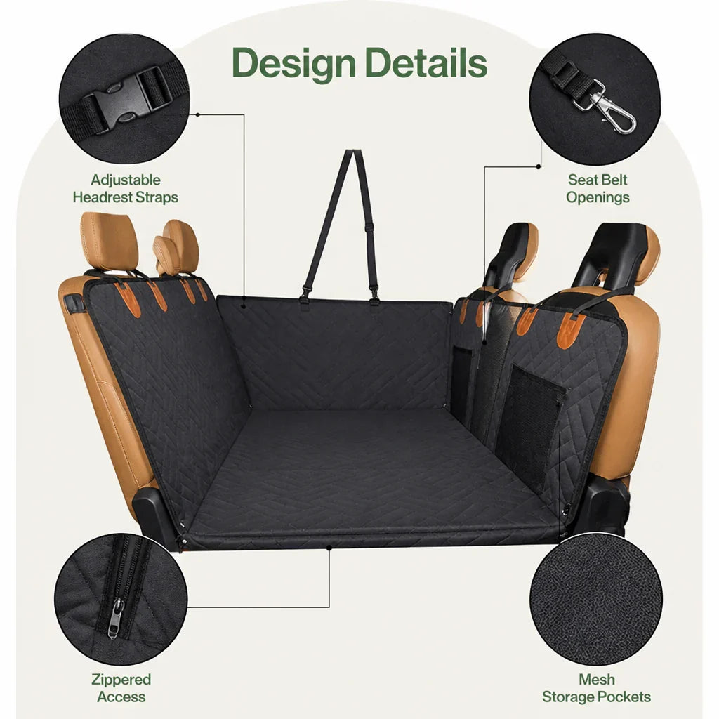 Waterproof & Scratch-Proof Hammock Car Seat Cover (Removable)